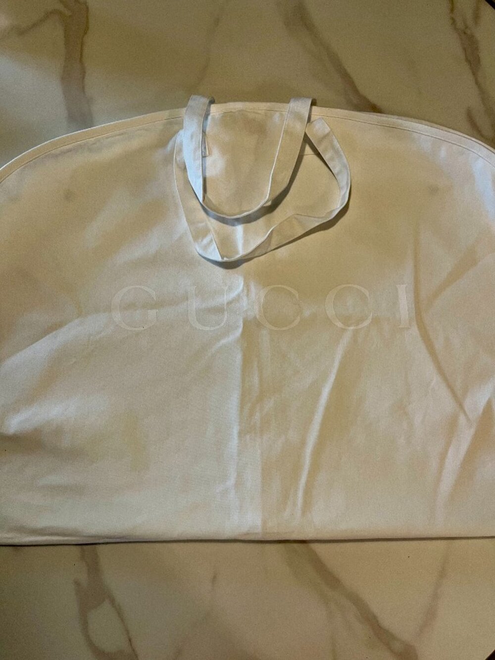 Gucci White Garment Bag